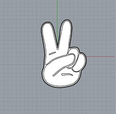 Emoji Dedos Paz