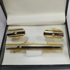 Kit Abotoadura e Prendedor de Gravata 05