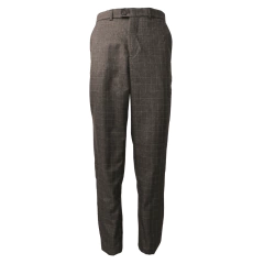 Calça Poliéster Cinza Quadriculado - comprar online