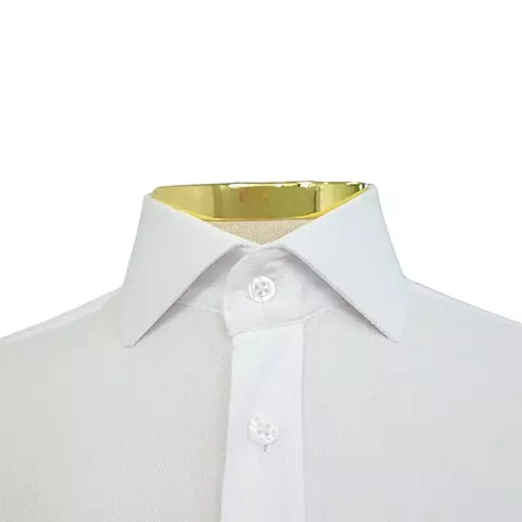 Camisa Fio 140 Egípcio Branca Listrada | Punho Simples - Instinto BR | Moda Social Masculina