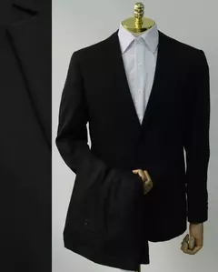 Costume Poliéster Preto Quadriculado Discreto - comprar online