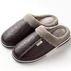 [OUTLET] PANTUFA FORRADA COM PELOS | LEATHER® - Ortobela | Calçados Ortopédicos