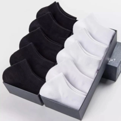 kit 5 pares meias de algodão socket