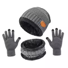 kit de inverno unissex ortobela touca luva cachecol adulto