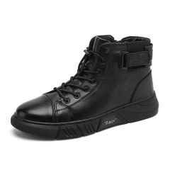 bota de couro italiana embaixador black edition trekker masculina premium fashion ortopedica inverno coturno