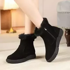 BOTA FEMININA DE CAMURÇA FORRADA | ORTOBELA FUZZ®