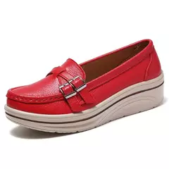 sapato mocassim feminino ortopédico de couro ortobela ladiescasual comfortflex