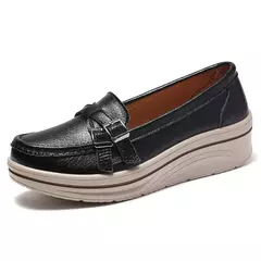 sapato mocassim feminino ortopédico de couro ortobela ladiescasual comfortflex