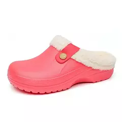 sandália babuche de inverno crocs forrado pelúcia impermeável pantufa unissex