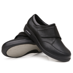 sapatos de couro de carneiro para diabéticos e idosos pés diabéticos amortecedor velcro