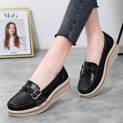 sapato mocassim feminino ortopédico de couro ortobela ladiescasual comfortflex
