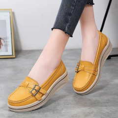 sapato mocassim feminino ortopédico de couro ortobela ladiescasual comfortflex