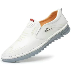 sapato italian couro masculino mocassim itália ortopédico branco