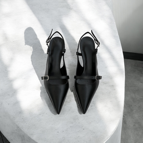 STILETTO ASHLEY SIMIL CUERO NEGRO - comprar online