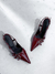 STILETTOS CHELSEA SIMIL CUERO CHAROL BORDO