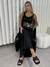 SANDALIA CASIA SIMIL CUERO NEGRO - BLANCO - tienda online