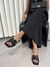SANDALIA CASIA SIMIL CUERO NEGRO - BLANCO - comprar online