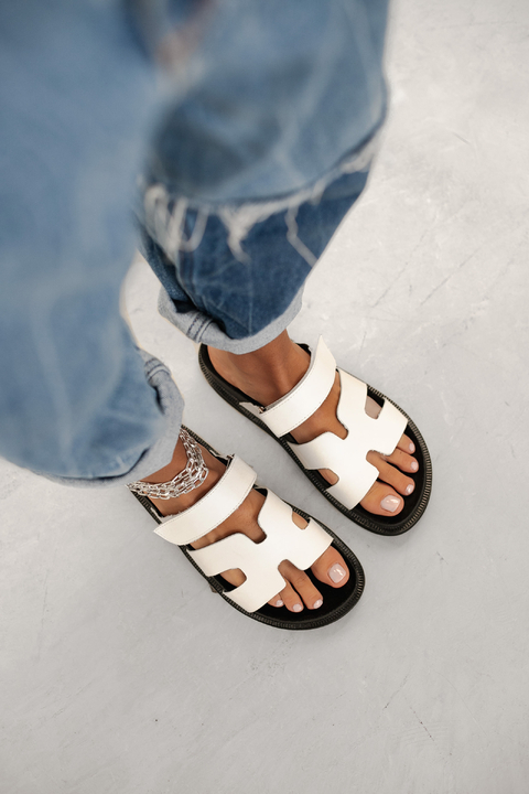SANDALIA HERMES BLANCO - comprar online