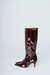 BOTAS VALENTINA SIMIL CUERO CHAROL BORDO - comprar online