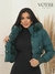 Jaqueta Puffer Feminina Tecido Cintilante - Verde - comprar online