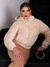 Jaqueta Puffer Feminina Paetê Com Capuz - comprar online