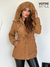 Parka Feminina Com Capuz Forrada Pelinho Sintético - loja online