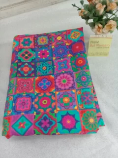 Tecido mandala colorida estampa digital corte 50x150larg - comprar online