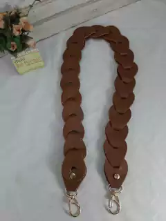 Alça para bolsa elos couro legítimo 78cm alça de ombro