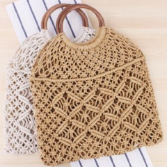 Alça para bolsa de crochê tartaruga mel roliça 15 cm 1 par na internet