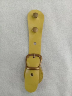 Fecho para bolsa couro legítimo com botão imã ouro velho s/ilhós - Ateliê Bel Marcato