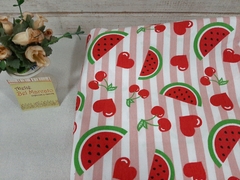 Tecido para artesanato estampado melancia 100X140 cm LARGURA na internet