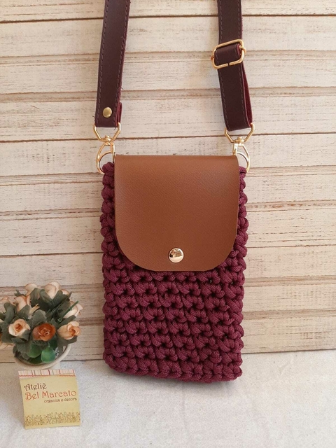Bolsa Para Celular Crochê Artesanal Atelie Bel Marcato - comprar online