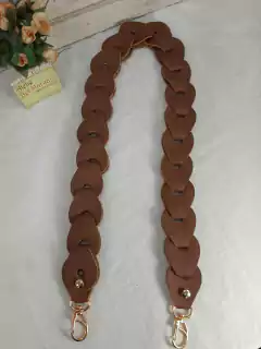 Alça para bolsa elos couro legítimo 78cm alça de ombro