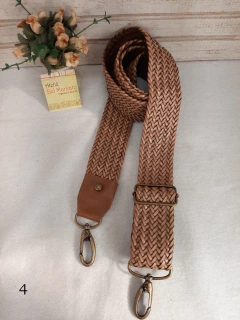 Alça para bolsa de crochê trançada CORES 125 x 3,5 cm largura - loja online