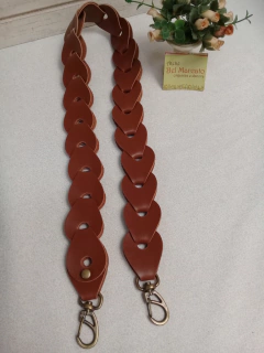 Alça elos de couro eco novas cores com mosquetão 78 cm - comprar online
