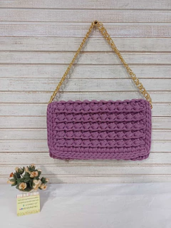 Bolsa clutch festa bolsa de crochê cobre (marrom acobreado)