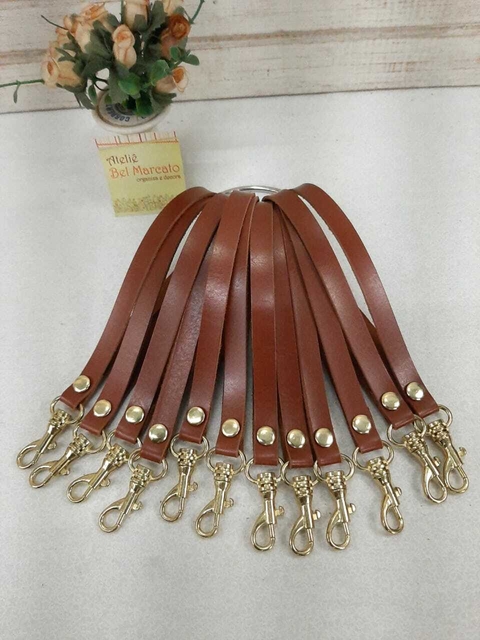 Alça para bolsa cluth couro eco cor caramelo wisk 16 cm