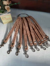 Alça para necessaire cluth trabalhada caramelo claro 16 cm