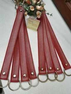 Alça de mão para bolsa cluth com argolas couro eco 32cm 1 par - comprar online