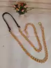 Alça Corrente Dourada Com Detalhe Sintético+mosquetões 120cm