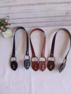 Alça para bolsa em couro legítimo porta alças ponta bico 50x1,5cm 1 par - comprar online