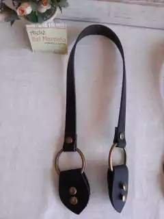 Alça para bolsa em couro legítimo porta alças ponta bico 50x1,5cm 1 par na internet