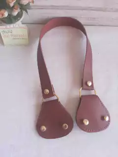 Alça para bolsa de couro legítimo ponta costurada 50x2cm 1 peça - comprar online