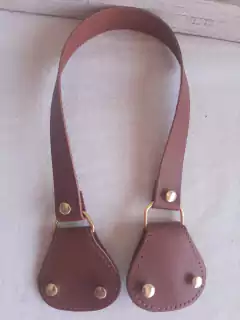 Alça para bolsa de couro legítimo ponta costurada 50x2cm 1 peça - Ateliê Bel Marcato