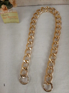 Alça para bolsa de corrente dourada grossa 55 cm - comprar online