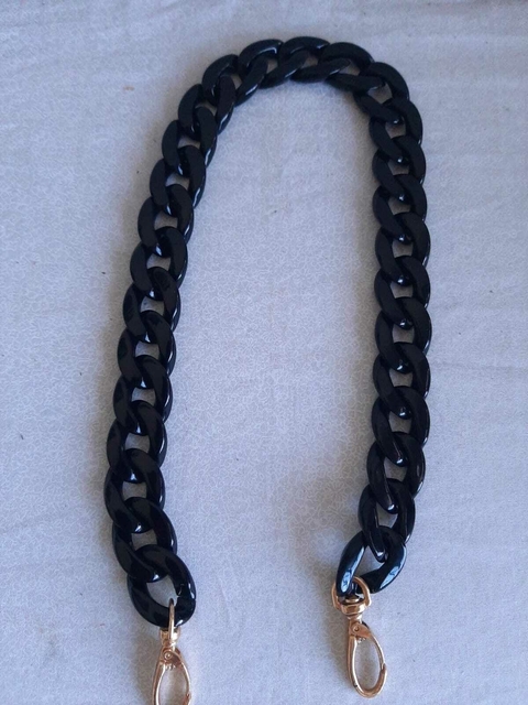 Alça para bolsa elos resina PP com mosquetões cor 32cm