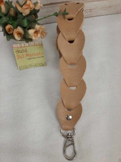 Alça elos de couro eco novas cores com mosquetão 78 cm - loja online