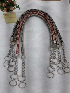 ALÇA NÁUTICA para bolsa de crochê várias CORES 60 CM níquel - comprar online