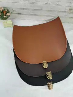 Aba para bolsa de crochê G com fecho couro eco em 3 cores 26x21 - comprar online