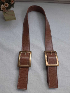 Alça Berlim alça longa para bolsa com fivelas ouro velho 66cm